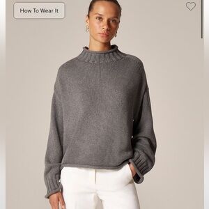 J. Crew 2025 Roll Neck Sweater - heather carbon